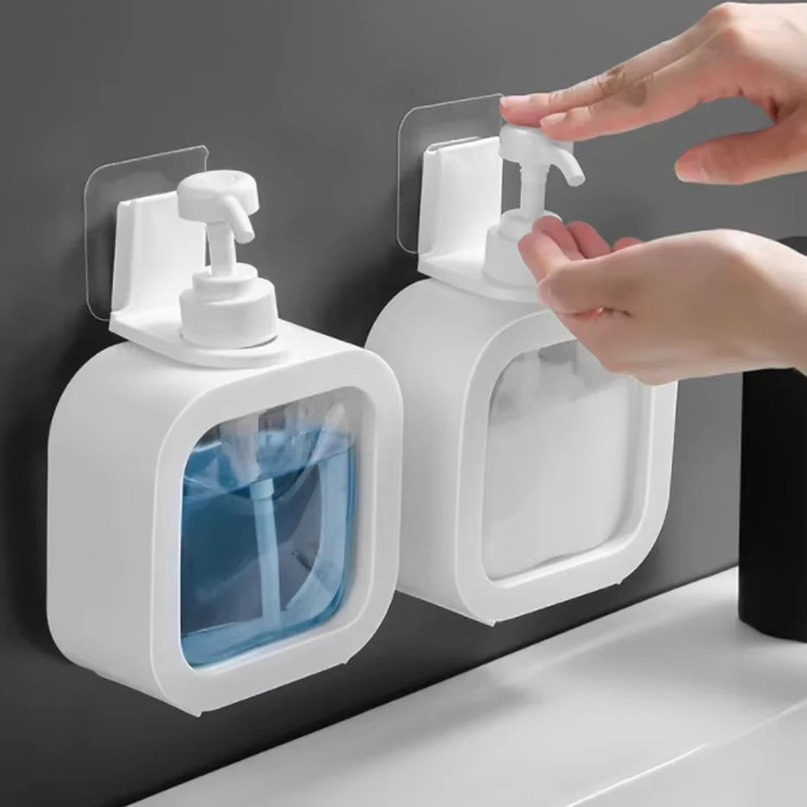Untior Wiederauffüllbare Seifenspender und Shampoo-Duschgel-Pumpflaschen aus Glas für Badezimmer und Küche, Transparent, Weiß, Schwarz - Bild 1
