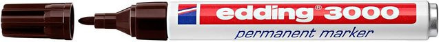 edding 3000 Permanentmarker mit Bullet-Spitze in Dunkelbraun (1,5-3 mm) - Bild 1