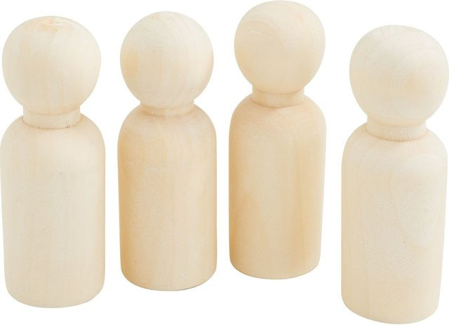 VBS Figurenkegel Gerade aus Holz in Beige für deine Tischdekoration - Bild 1