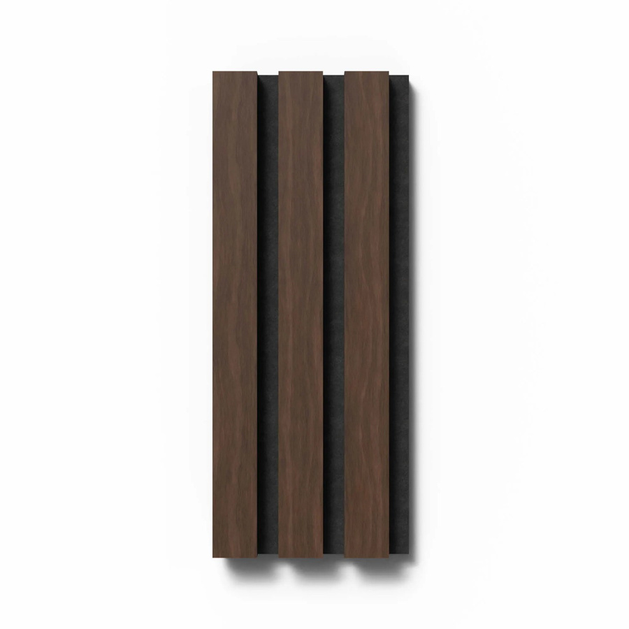 Denpanels Akustikpaneel Muster Walnuss Natur Geölt mit schwarzem Filz, B/H: 29,5 x 15 cm - Bild 2