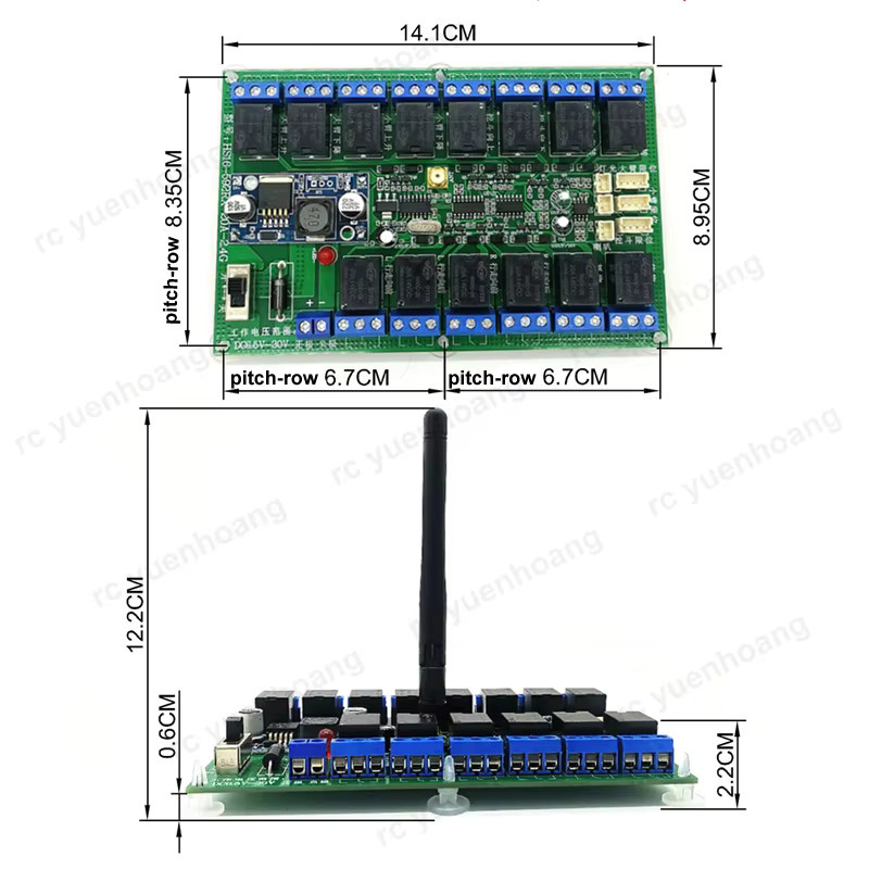YUENHOANG 16-Kanal 2,4GHz Sender-Set, RC-Modell DIY-Kit - Bild 3