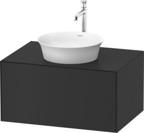 Duravit Waschtischunterschrank ohne Aufsatz White Tulip, Graphit Seidenmatt, B/T/H: 75,1 x 35 x 41 cm - Bild 1