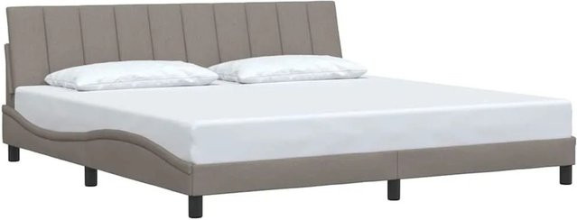 vidaXL Bettgestell mit Stoffbezug in Beige, B/T: 200 x 200 cm - Bild 1