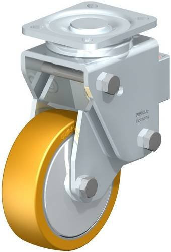 Blickle LHF-ALTH 125K-1-FA Lenkrolle gefedert mit 125 mm Rad-Durchmesser und 350 kg Tragfähigkeit in Silber und Stahl - Bild 1