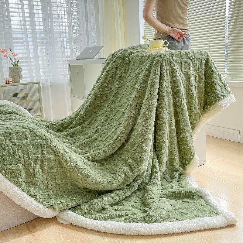 Keep Health Care Winterdecke aus doppelseitigem Flaumplüsch mit 3D-Jacquard, Gelb, B x T: 100 x 150 cm - Bild 6