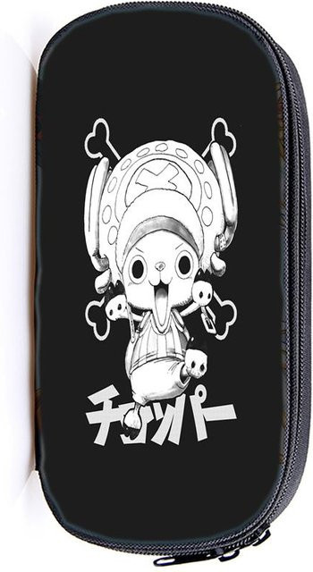 Lynnette One Piece Ruffy Federmäppchen für Mädchen und Jungen, schwarze Aufbewahrungstasche für Schreibwaren - Bild 1