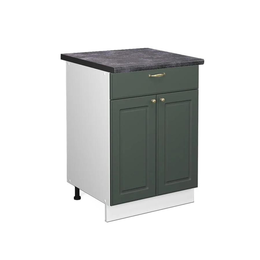 Vicco Küchenunterschrank Fame-Line im Landhausstil mit Schublade, Farbe Grün-Gold-Weiß mit Anthrazit, Breite: 60 cm - Bild 2