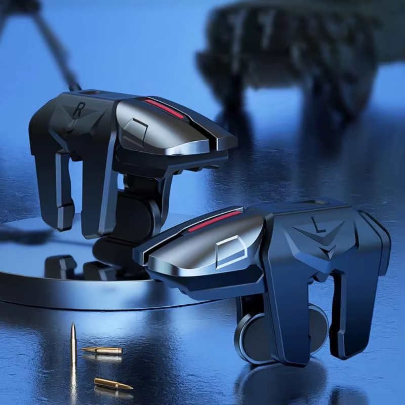 AyeBeau Gaming Trigger L1 R1 Controller für PUBG Mobile, Handy Gamepad Zubehör für iPhone und Android, Schwarz - Bild 3