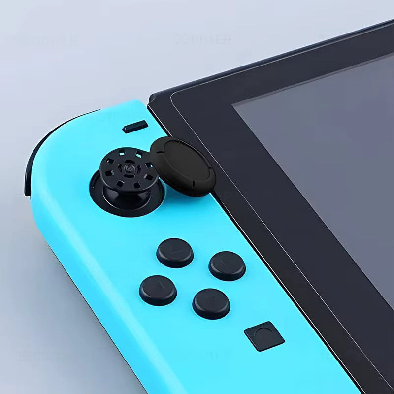 Nintendo Switch Zubehör Daumenkappen 3D Analog Ersatzkappen für Nintendo Switch, OLED und Lite Controller in Schwarz - Bild 2