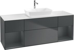 V&B Waschtischunterschrank Finion in Grau lackiert, Breite: 160 cm, Tiefe: 50,1 cm, Höhe: 50,1 cm - Bild 1
