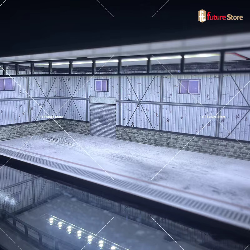 MAK Garage Szene Modell, Maßstab 1:64, mit Beleuchtung, Diorama - Bild 2