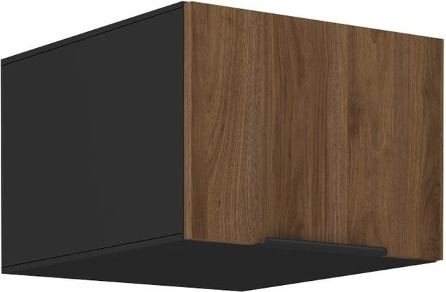 Aufsatzschrank Hochschrank MONZA für deine Küche in Nußbaum Braun, Breite: 50 cm - Bild 1