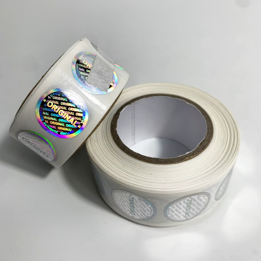 Holographische Sicherheits-Hologramm-Etiketten in Rollen, rund, silber und mehrfarbig, laser-effekt, Durchmesser: 2 cm - Bild 5