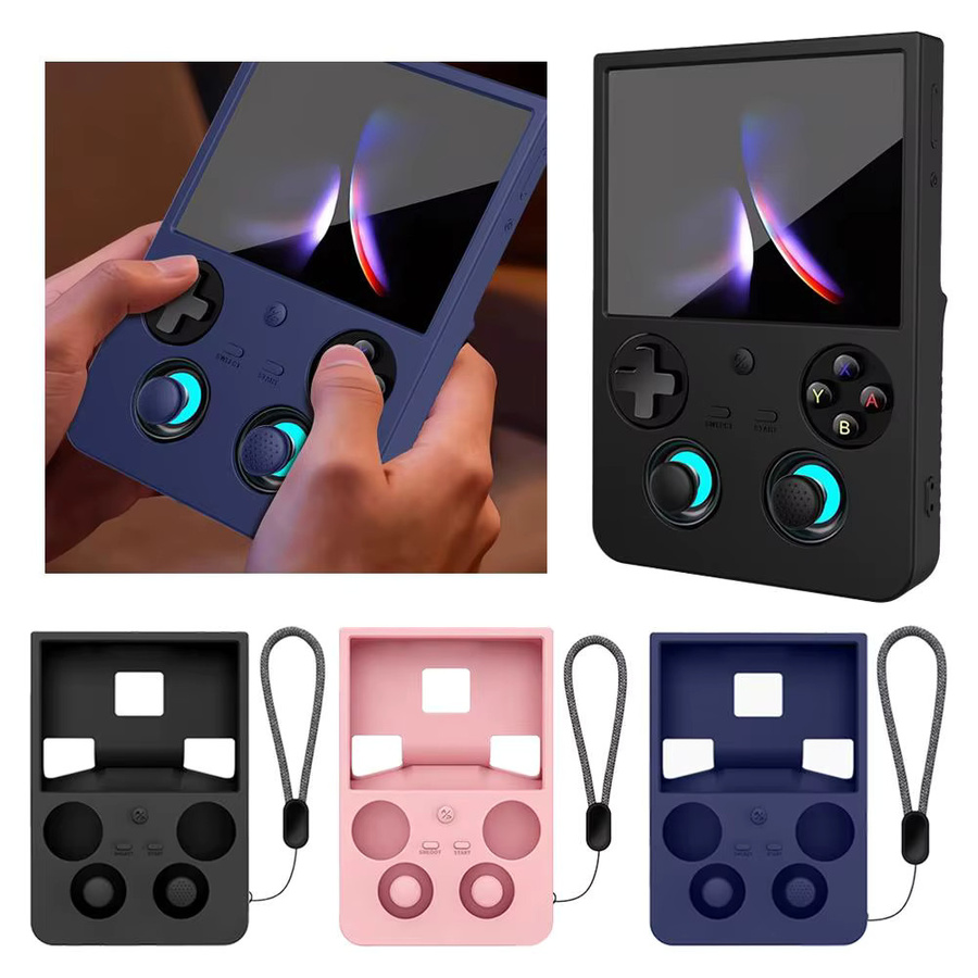 Anbernic RG 477V Silikonhülle in Retro-Optik, kratzfeste Schutzhülle für deine Handheld-Spielkonsole in Pink und Multicolour - Bild 3
