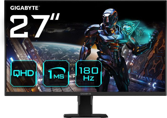 Gigabyte GS27QA Gaming-Monitor in Schwarz mit 27 Zoll, QHD, 180 Hz, IPS-Panel und 1 ms Reaktionszeit - Bild 2