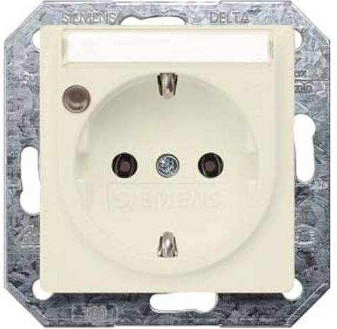 Siemens Schutzkontakt-Steckdose Delta in Weiß 5UB1561 - Bild 1