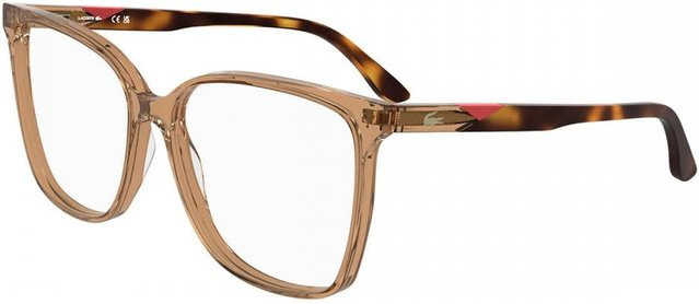 Lacoste L2989 Korrektionsbrille Damen, Vollrand, Cat-Eye, Acetat, Transparent Light Brown, Beige - Bild 1