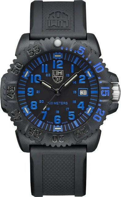 Luminox Herrenuhr, Quarz, Karbon, 44 mm, Schwarz, Kautschuk, 10 ATM - Bild 1