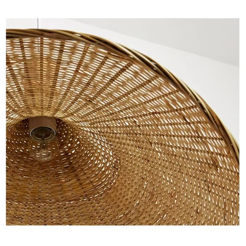 JOYINLED Bambus Kronleuchter im chinesischen Stil handgefertigte Rattan Lampe aus Stroh - Bild 3