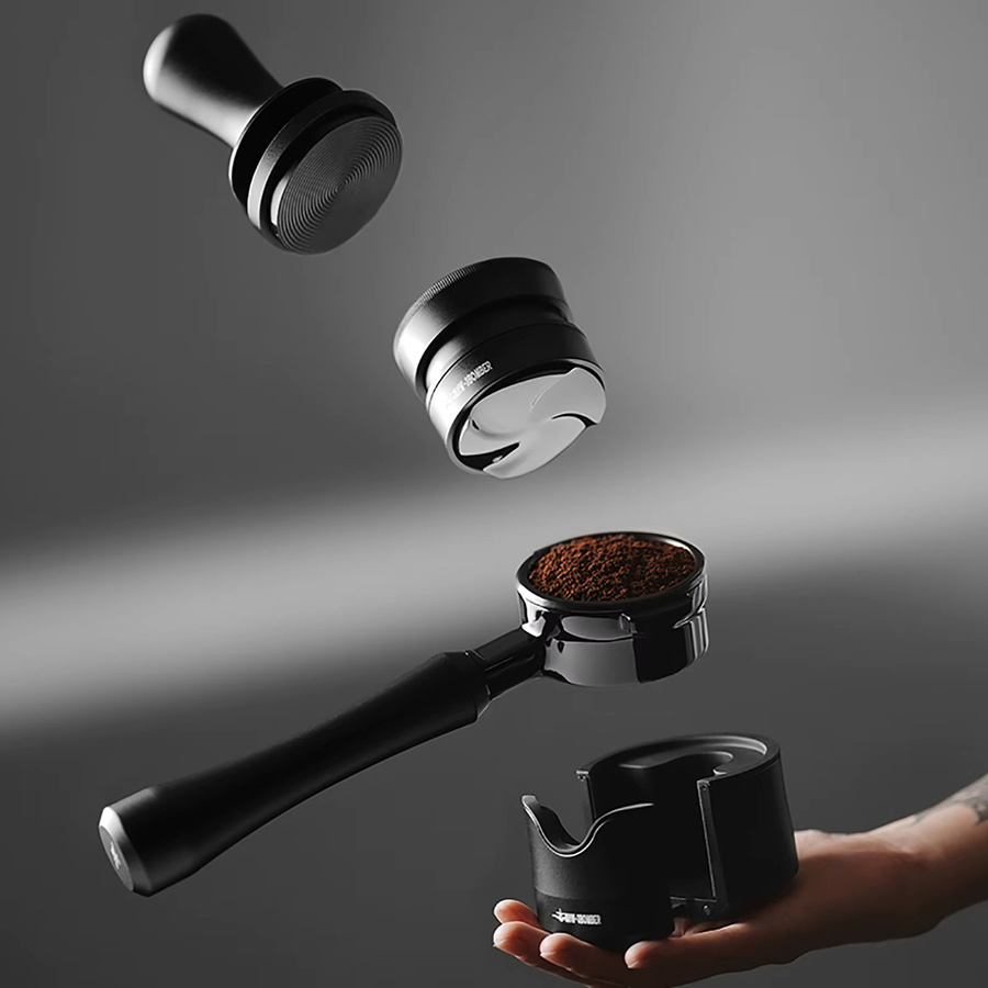 MHW-3BOMBER Kaffeeverteiler für 51 mm, 53 mm und 58,5 mm Astra Collection Espresso Siebträger, Schwarz, Rund - Bild 4