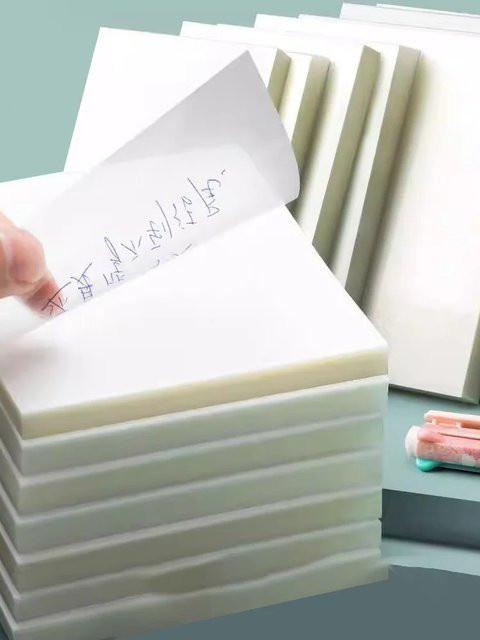 250 Stück Transparente PET Haftnotizen Wasserdichte Fluoreszenz Memo Pads für Schule und Büro - Bild 1