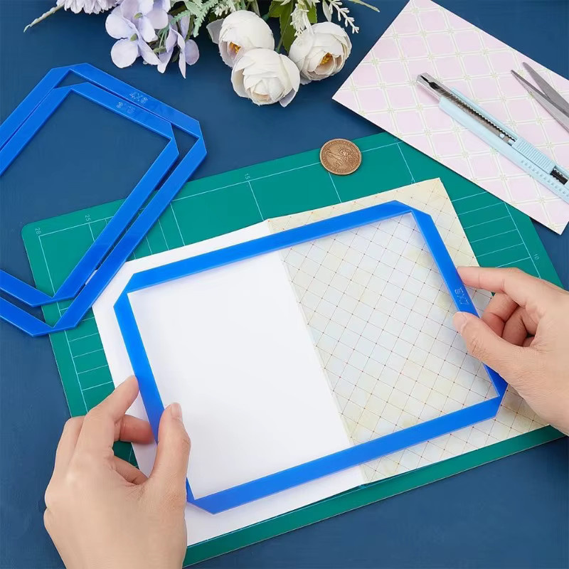 Blauer Acryl-Notizbucheinband als Buchbinderei-Werkzeug in 3 Größen für Scrapbooking und Buchbinderei-Vorlagen - Bild 3