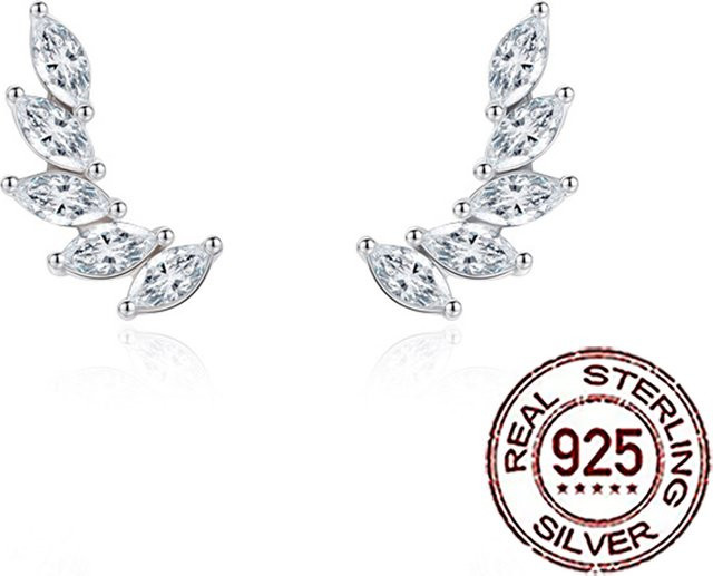 CWWZircons Ohrstecker, 925 Silber, Zirkonia, Damen - Bild 1