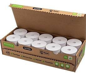 Exacompta Thermorollen aus FSC-Papier für Registrierkassen und Waagen, Weiß, 10 Rollen, B: 80 mm, L: 76 m - Bild 1