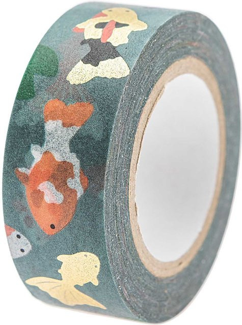 Rico Design Paper Poetry Tape Jardin Japonais Kois, Mehrfarbig, Breite: 1,5 cm, Länge: 10 m - Bild 1
