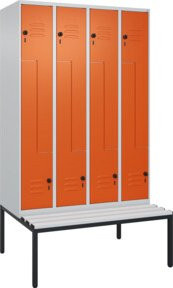 C+P Z-Spind Classic PLUS Sitzbank mit 8 Fächern und Sicherheits-Drehriegel, B/T/H: 212 x 120 x 81,5 cm - Bild 1