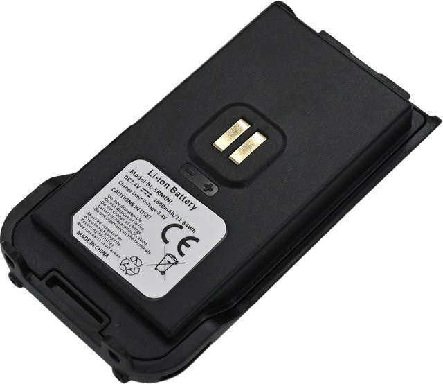 Baofeng BL-5Rmini Li-Ionen-Akku mit USB Typ C Ladeanschluss für UV5R Mini 5R-Mini Amateurfunk-Zubehör, Schwarz, 1600 mAh, 7,4 V, 11,84 Wh - Bild 1