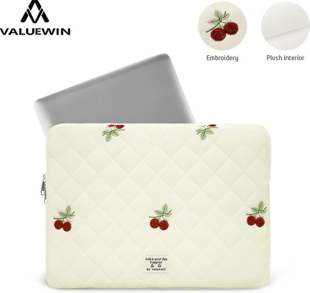 ValueWin Laptoptasche für MacBook Air/Pro, Xiaomi und Lenovo, weiche Notebook-Hülle, Farben: Schwarz oder Weiß, passend für 13, 14, 15 und 16 Zoll - Bild 1
