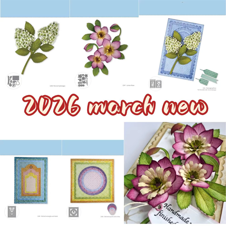 Metall-Stanzform Blumen-Maus für DIY Scrapbooking und Bastelarbeiten, Mehrfarbig - Bild 1