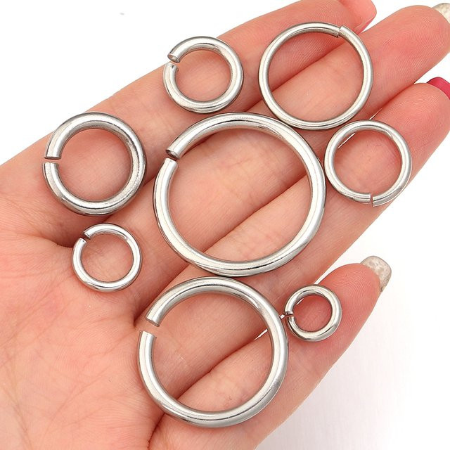 Xinyao Spaltringe Edelstahl, Silber, Unisex - Bild 1