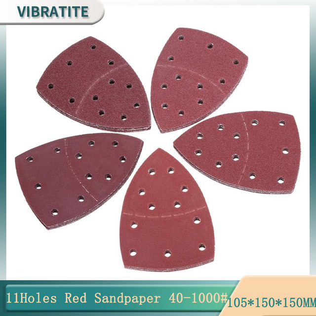 Vibratite Detail-Maus-Schleifpapier-Set mit Klettverschluss, Körnung 40–1000, B: 10,5 cm, H: 15 cm - Bild 1