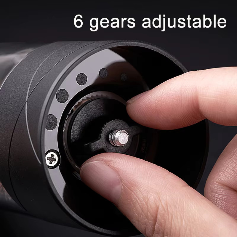 Huohou Elektrische Gewürzmühle im 2er-Set mit LED-Licht und 6 Modi, Schwarz - Bild 4
