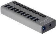 Delock USB-Hub 10 Port USB 3.1 Gen1 mit USB-A und USB-C Stecker Grau - Bild 1