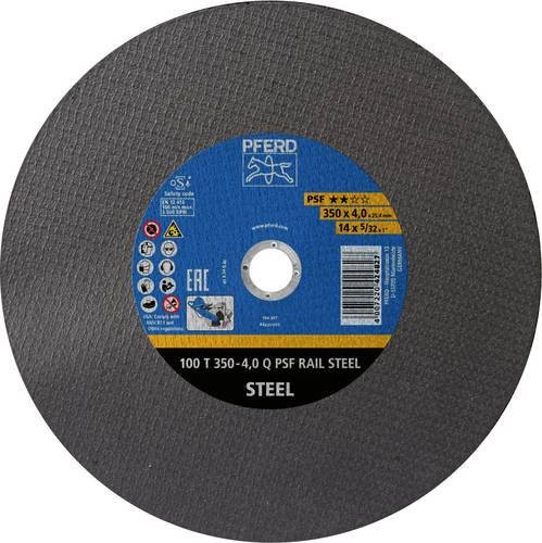 PFERD Trennscheibe 100T 350-4,0 Q PSF RAIL STEEL für Stahl, 10er Pack, Grau - Bild 1