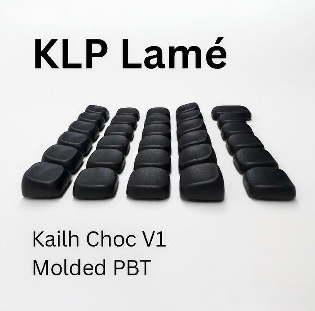 KLP Lame Tastenkappen für Low-Profile Kailh ChocV1 und MX Switches aus PBT in Weiß-Schwarz - Bild 1