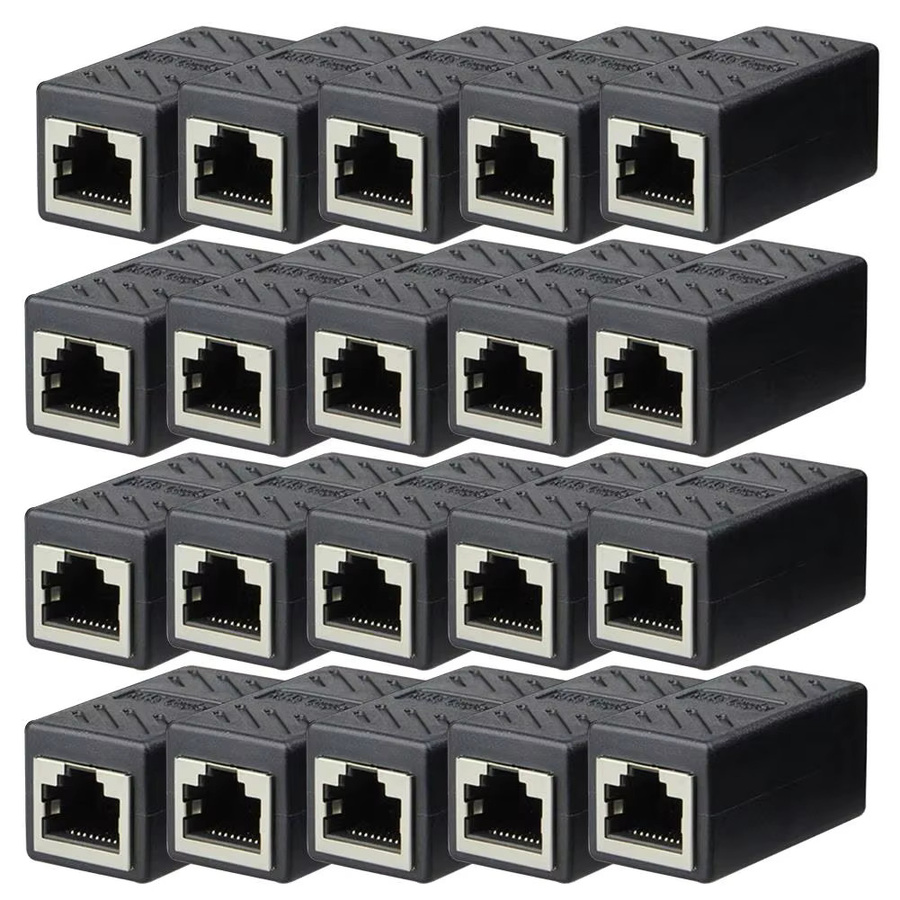 VORTNGLE RJ45 Ethernet-Kabelverlängerungskupplung Cat7 Cat6 Cat5e Buchse-zu-Buchse-Verbinder für LAN-Anschluss, Schwarz - Bild 5