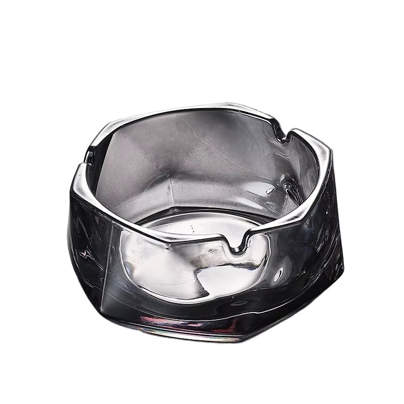 Creative Home High-End Aschenbecher aus Glas in Transparent, tragbarer Zigarren-Aschenbecher gegen Flugasche - Bild 3
