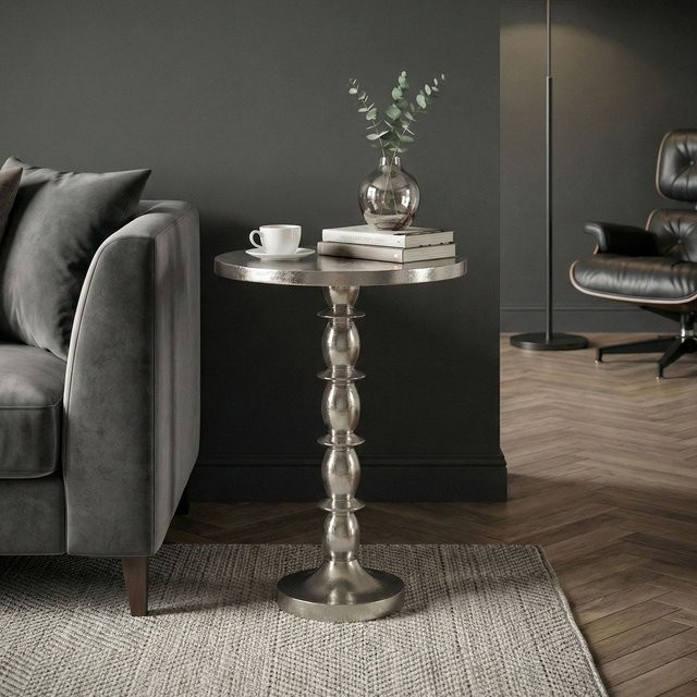 Beistelltisch Finebuy aus Alu in Silber, moderner Couchtisch für dein Wohnzimmer, B/T/H: 40 x 40 x 56 cm - Bild 1