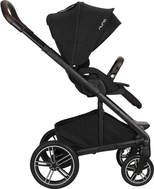 Nuna Kinderwagen MIXX next Kombikinderwagen in Schwarz mit Schwenkrädern und Regenschutz - Bild 1