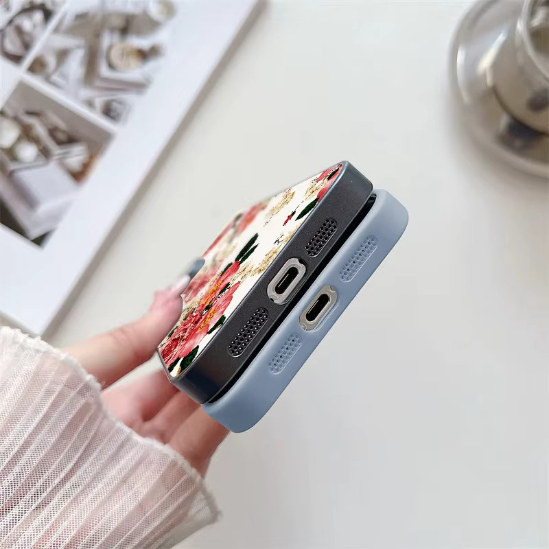 Stoßfeste Handyhülle mit Ölgemälde-Blumenmotiv für Samsung Galaxy S26 Ultra S25 Ultra S24 Plus S23 A56 A55 A26 A25 A07 A16 A17 in Multicolour - Bild 3