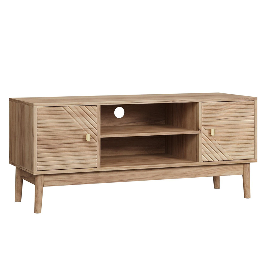 okwish TV-Ständer mit Stauraum in Eiche Brown, B/T/H: 110 x 40 x 48 cm - Bild 2