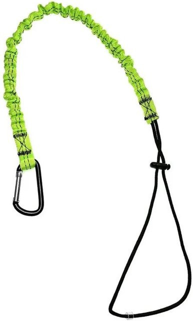 Kidsly Sicherheits-Bungee-Halteseil Werkzeug-Lanyard mit Karabinerhaken in Schwarz, Gelb und Grün - Bild 1