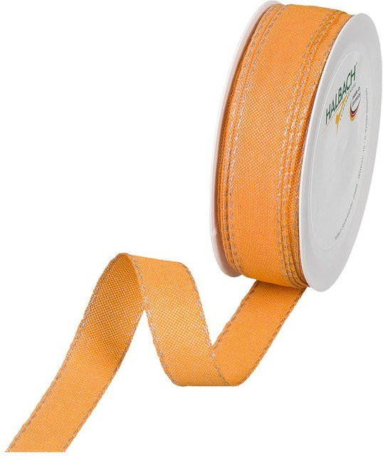 HALBACH Band mit Leinenkante aus Polyester in Orange - Bild 1