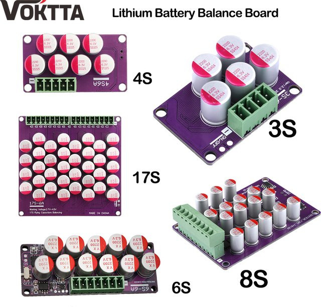Voktta Active Balancer Kondensator für Lithium LiFePO4 und Lithium Titanat Batterien 3S 4S 6S 8S 17S - Bild 1