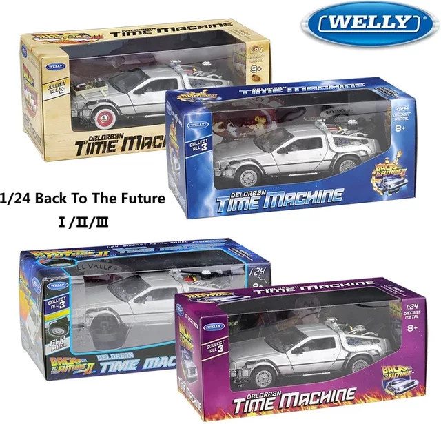 WELLY Zurück in die Zukunft Delorean, Modellauto, 1:24, Metall, ab 8 Jahren - Bild 1