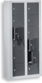 Kappes Wertfachschrank ErgoPlus mit 12 Fächern und Schloss, Farbe Grau, B/T/H: 110,0 x 48,5 x 25,0 cm - Bild 1